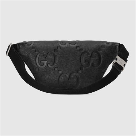 borsello marsupio gucci|Marsupio con jumbo GG in pelle nera .